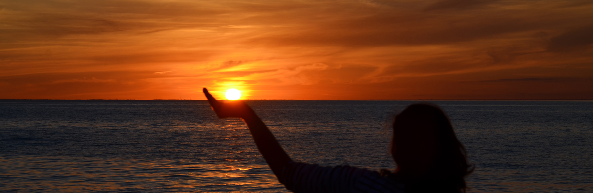 Sonne in der Hand